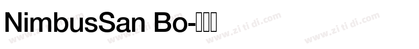 NimbusSan Bo字体转换